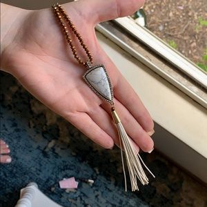 Marble Stone Beaded Necklace✨